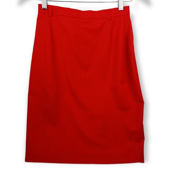 Escada Margaretha Ley SZ 34 EU Red 100% Wool Skirt - Picture 1 of 6